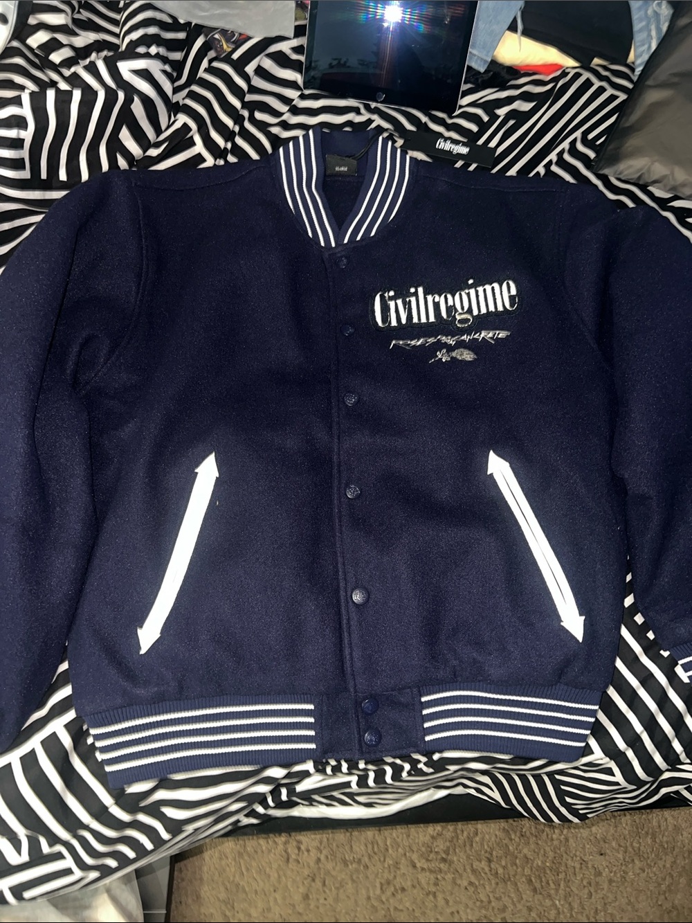 Men's Navy Varsity Jacket